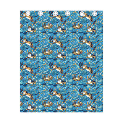Cartoon Tiger Pattern Print Curtain