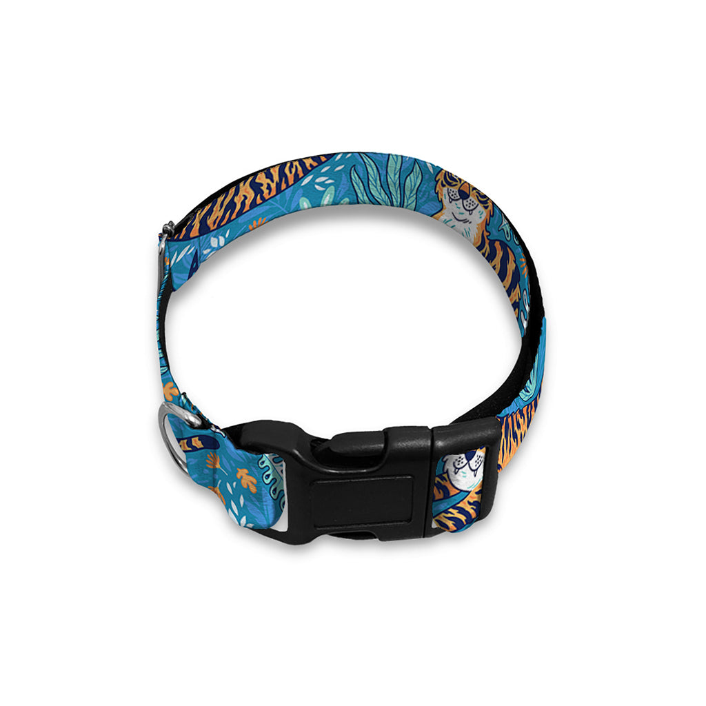 Cartoon Tiger Pattern Print Dog Collar