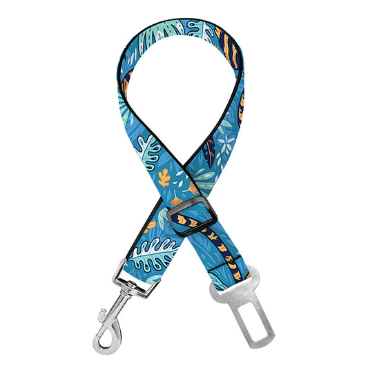Cartoon Tiger Pattern Print Dog Seat Belt