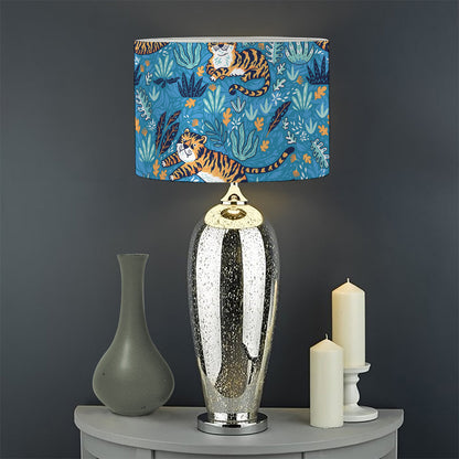 Cartoon Tiger Pattern Print Drum Lamp Shade