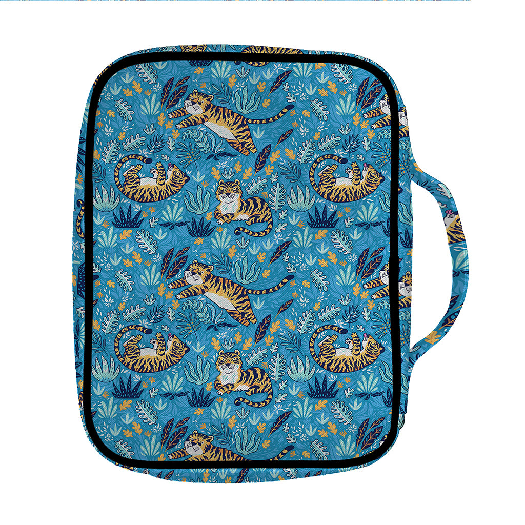 Cartoon Tiger Pattern Print Front Pocket Bible Bag