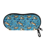 Cartoon Tiger Pattern Print Glasses Case