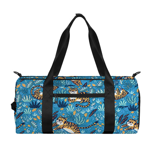 Cartoon Tiger Pattern Print Gym Bag