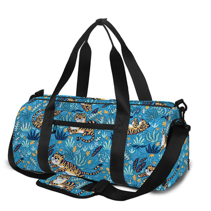Cartoon Tiger Pattern Print Gym Bag