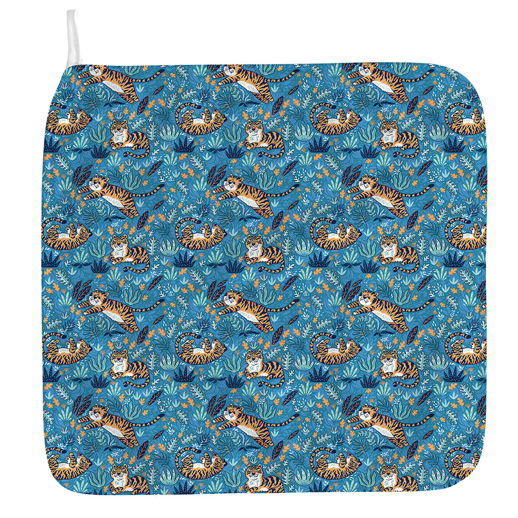 Cartoon Tiger Pattern Print Hand Towel