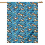 Cartoon Tiger Pattern Print House Flag