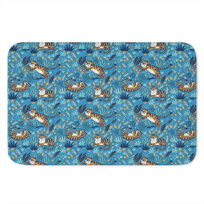 Cartoon Tiger Pattern Print Indoor Door Mat