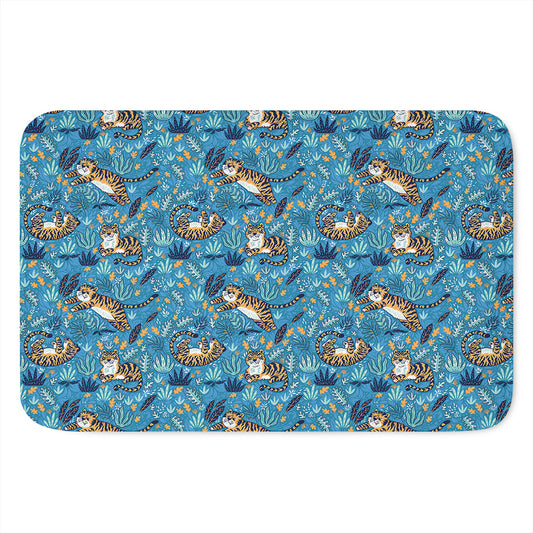 Cartoon Tiger Pattern Print Indoor Door Mat