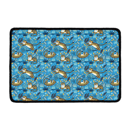 Cartoon Tiger Pattern Print Kitchen Mat