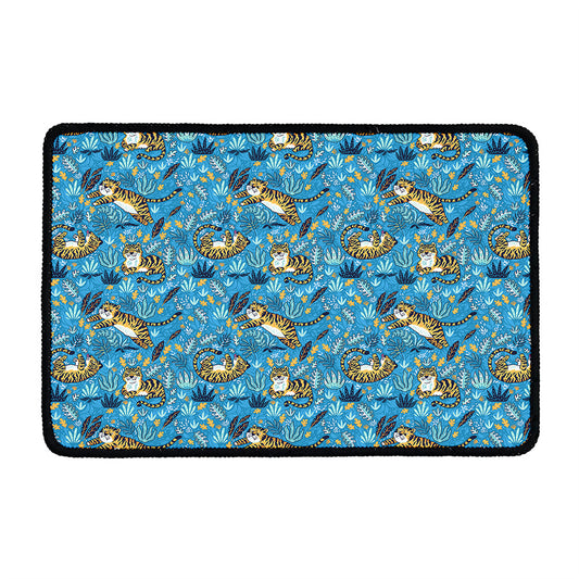 Cartoon Tiger Pattern Print Kitchen Mat