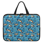 Cartoon Tiger Pattern Print Laptop Sleeve With Handle