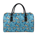 Cartoon Tiger Pattern Print Leather Duffel Bag