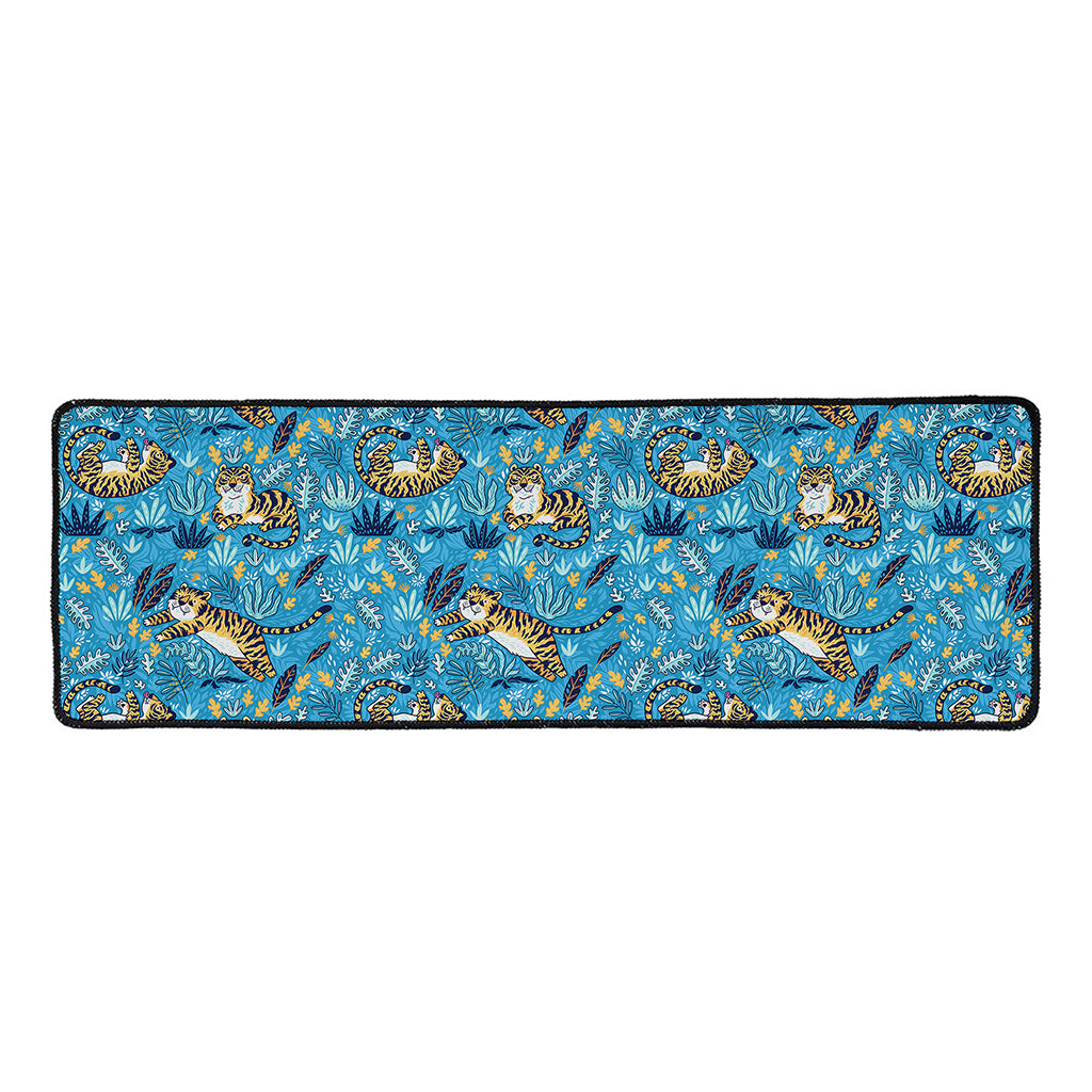 Cartoon Tiger Pattern Print Long Kitchen Mat