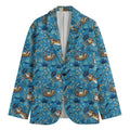 Cartoon Tiger Pattern Print Men's Blazer