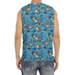 Cartoon Tiger Pattern Print Men's Fitness Tank Top