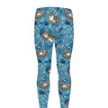 Cartoon Tiger Pattern Print Men's Leggings