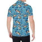 Cartoon Tiger Pattern Print Men's Shirt