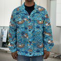 Cartoon Tiger Pattern Print Men's Shirt Jacket