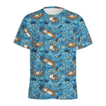 Cartoon Tiger Pattern Print Men's Sports T-Shirt