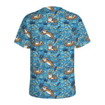 Cartoon Tiger Pattern Print Men's Sports T-Shirt