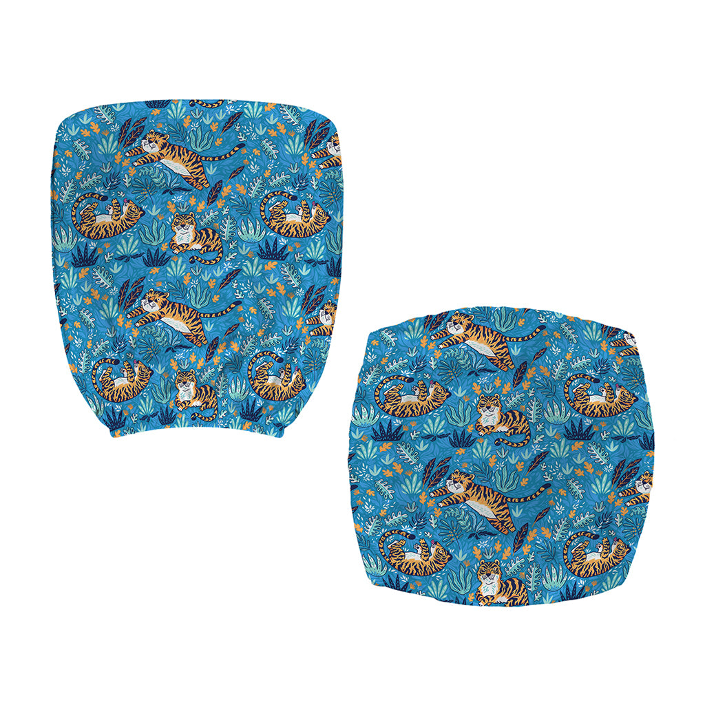 Cartoon Tiger Pattern Print Office Chair Cover