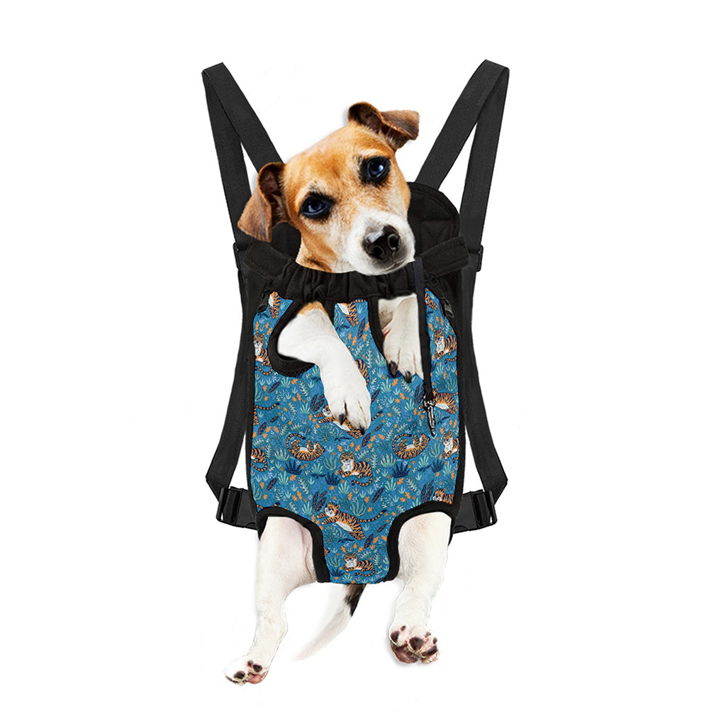 Cartoon Tiger Pattern Print Pet Carrier Backpack