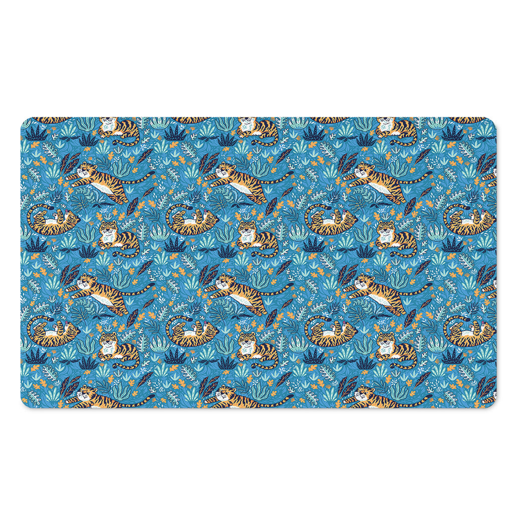 Cartoon Tiger Pattern Print Polyester Doormat