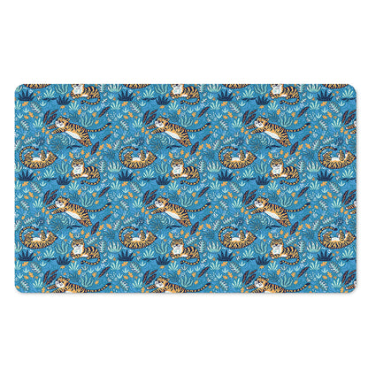 Cartoon Tiger Pattern Print Polyester Doormat