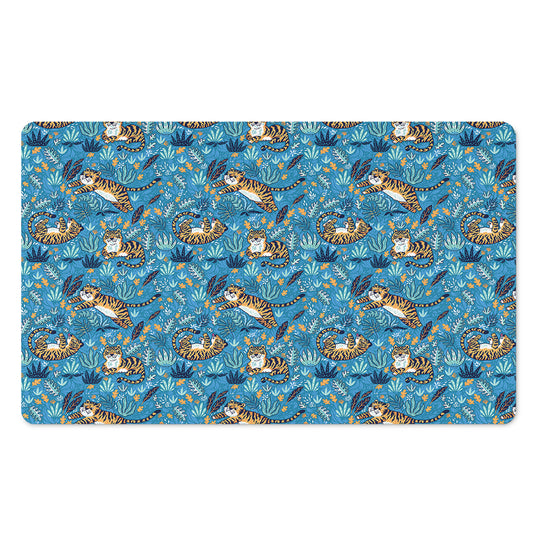 Cartoon Tiger Pattern Print Polyester Doormat