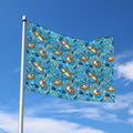 Cartoon Tiger Pattern Print Polyester Flag