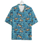 Cartoon Tiger Pattern Print Rayon Hawaiian Shirt