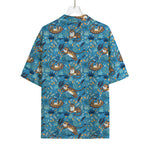 Cartoon Tiger Pattern Print Rayon Hawaiian Shirt