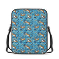 Cartoon Tiger Pattern Print Rectangular Crossbody Bag