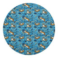 Cartoon Tiger Pattern Print Round Blanket