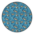 Cartoon Tiger Pattern Print Round Floor Mat