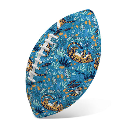 Cartoon Tiger Pattern Print Rugby Ball