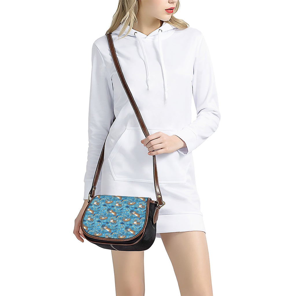 Cartoon Tiger Pattern Print Saddle Bag