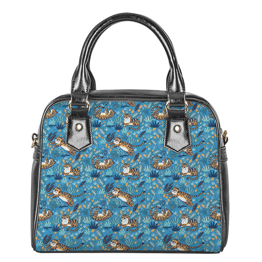 Cartoon Tiger Pattern Print Shoulder Handbag