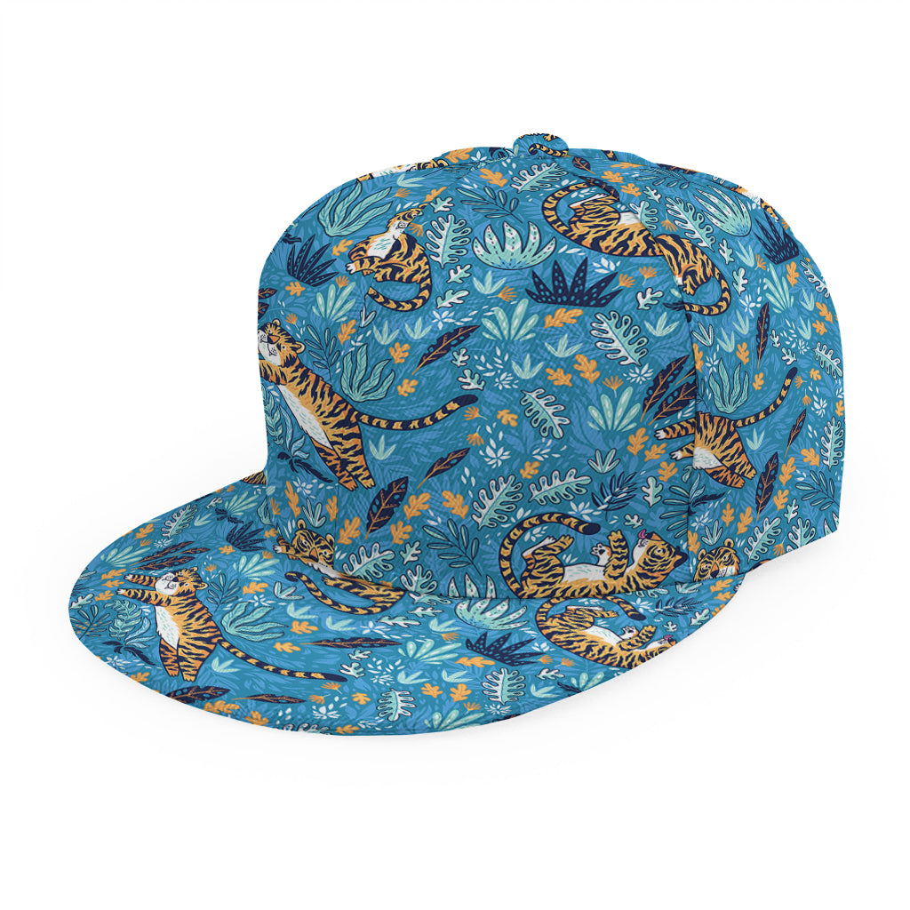 Cartoon Tiger Pattern Print Snapback Cap