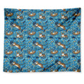 Cartoon Tiger Pattern Print Tapestry