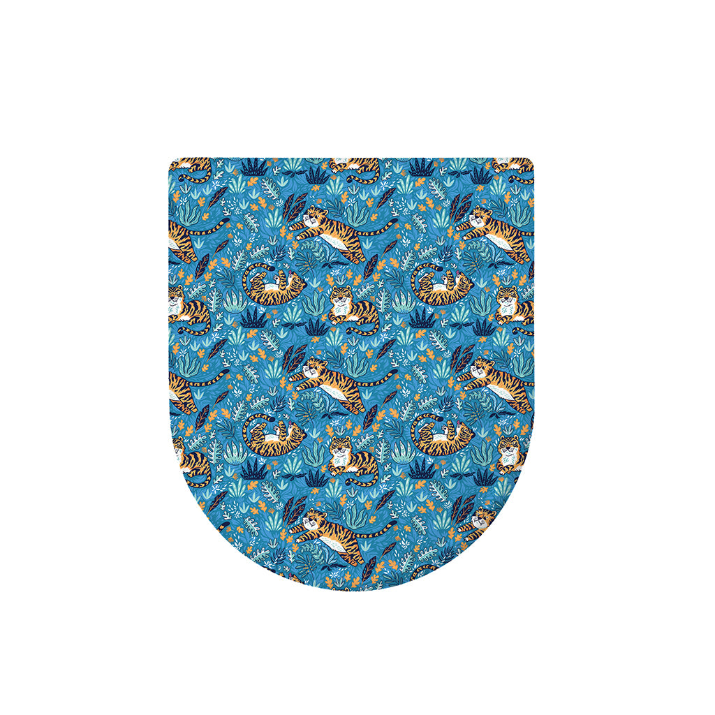 Cartoon Tiger Pattern Print Toilet Lid Cover