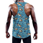 Cartoon Tiger Pattern Print Training Tank Top