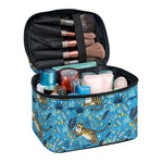 Cartoon Tiger Pattern Print Travel Makeup Bag