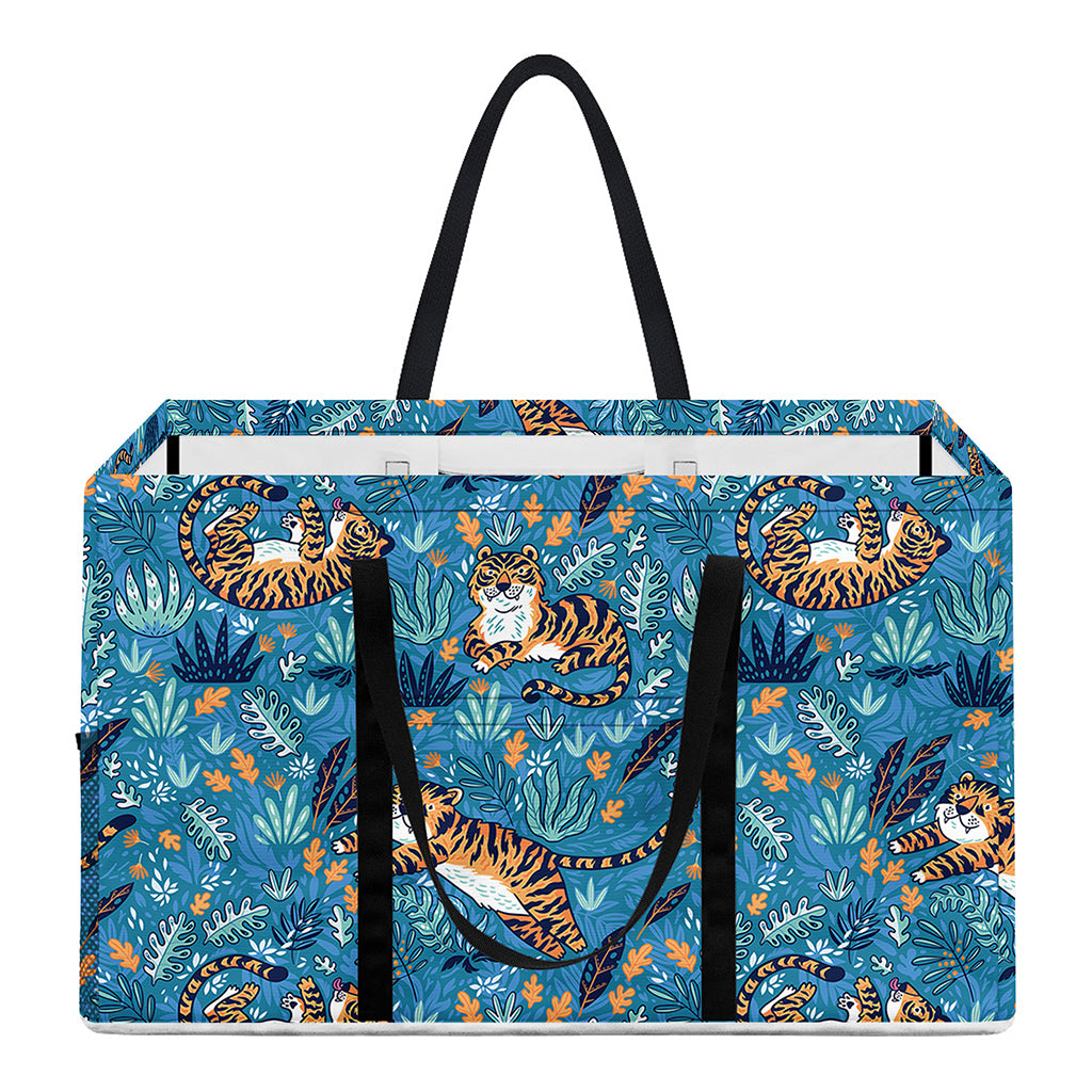 Cartoon Tiger Pattern Print Utility Tote Bag