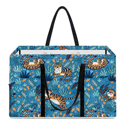 Cartoon Tiger Pattern Print Utility Tote Bag