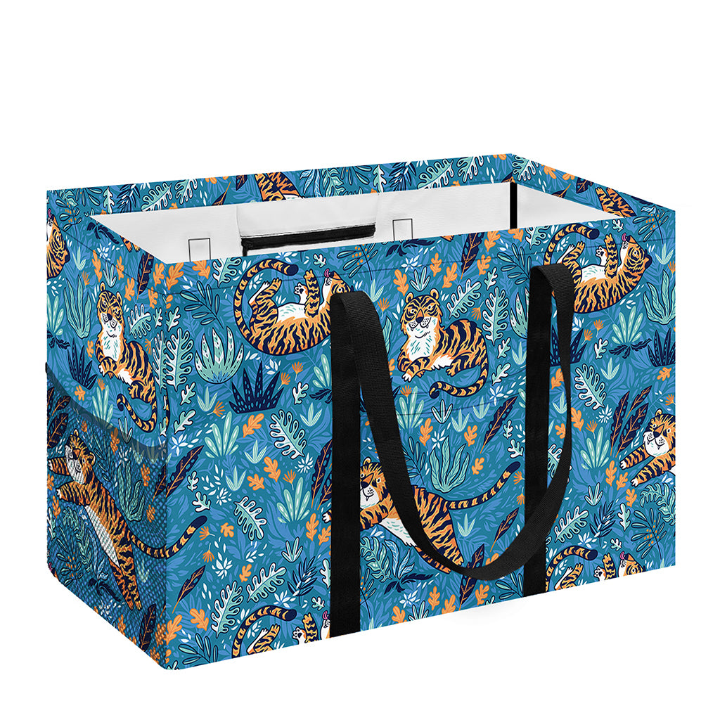 Cartoon Tiger Pattern Print Utility Tote Bag