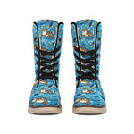Cartoon Tiger Pattern Print Winter Boots