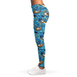 Cartoon Tiger Pattern Print Women's Leggings
