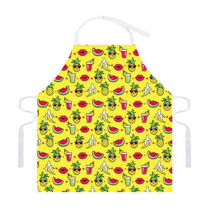 Cartoon Tropical Pattern Print Adjustable Apron