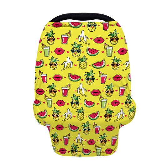 Cartoon Tropical Pattern Print Baby Seat Cover